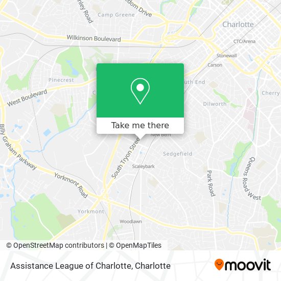 Assistance League of Charlotte map