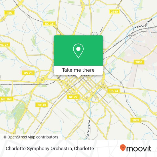 Mapa de Charlotte Symphony Orchestra