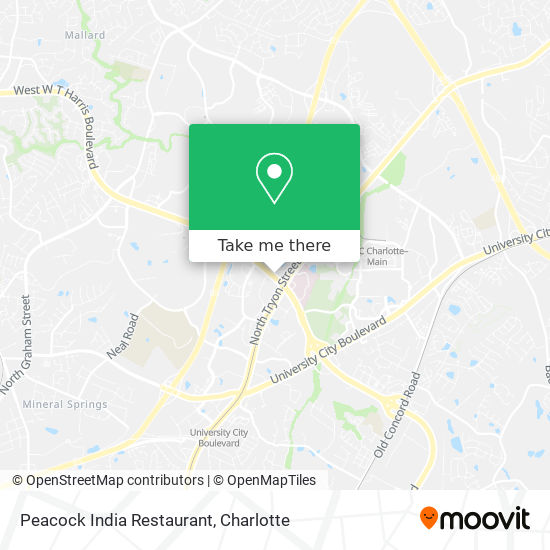 Mapa de Peacock India Restaurant