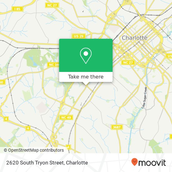 2620 South Tryon Street map