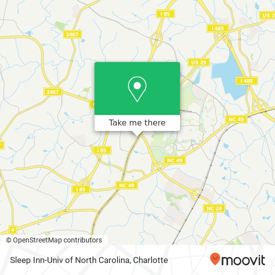 Mapa de Sleep Inn-Univ of North Carolina