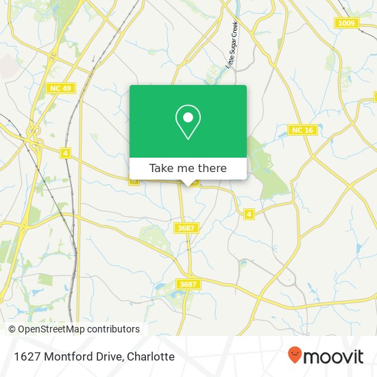 1627 Montford Drive map