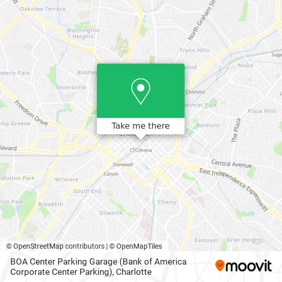 Mapa de BOA Center Parking Garage (Bank of America Corporate Center Parking)