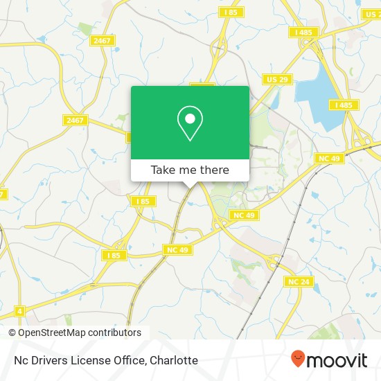 Mapa de Nc Drivers License Office