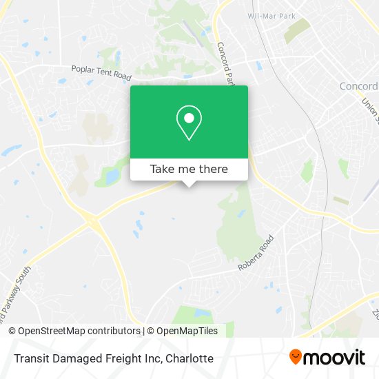 Mapa de Transit Damaged Freight Inc