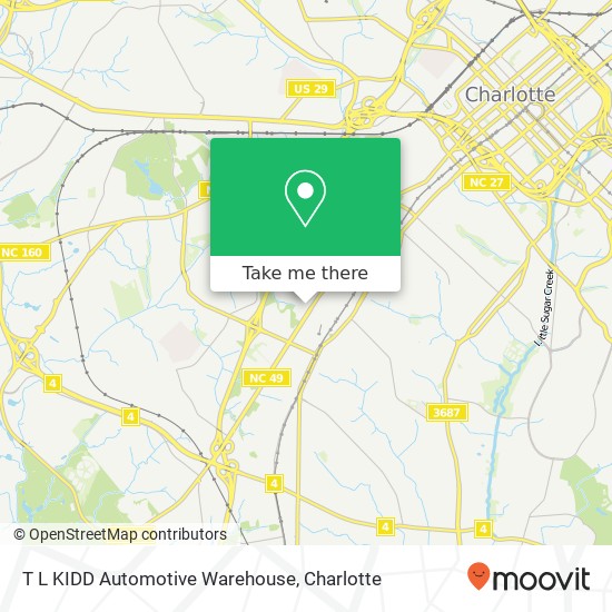 T L KIDD Automotive Warehouse map