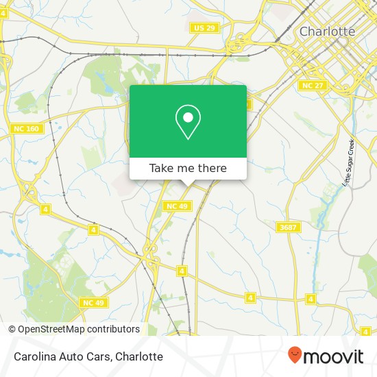 Carolina Auto Cars map