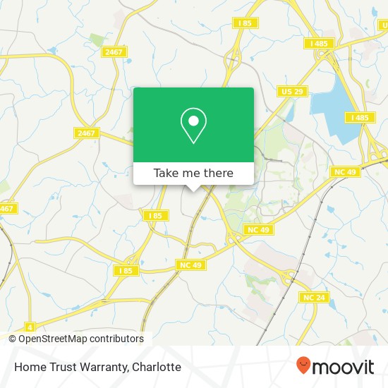 Mapa de Home Trust Warranty