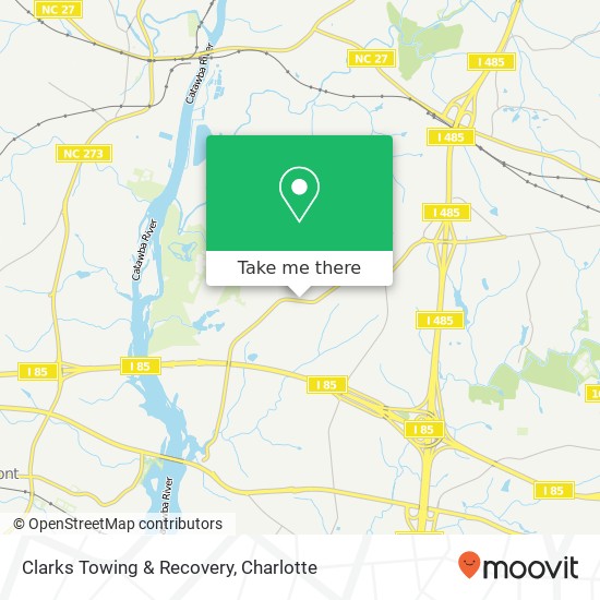 Clarks Towing & Recovery map