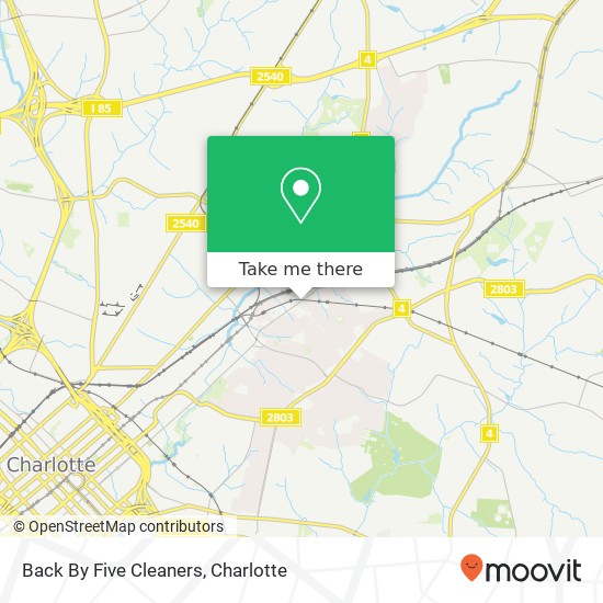 Back By Five Cleaners map
