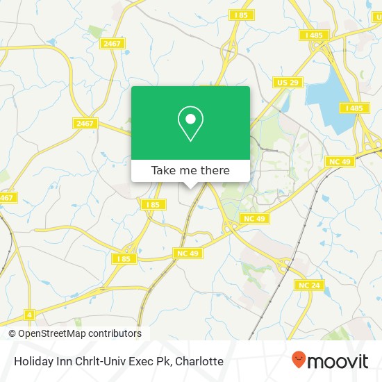 Mapa de Holiday Inn Chrlt-Univ Exec Pk