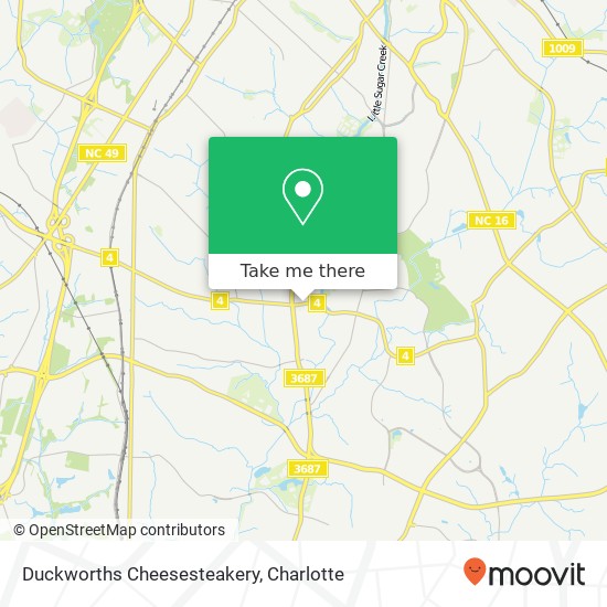 Mapa de Duckworths Cheesesteakery