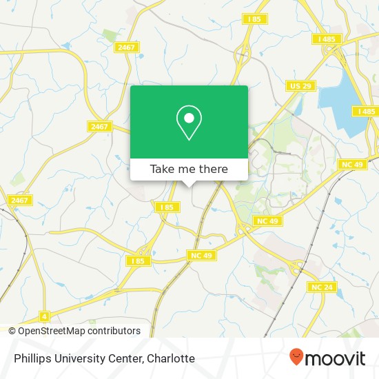 Phillips University Center map