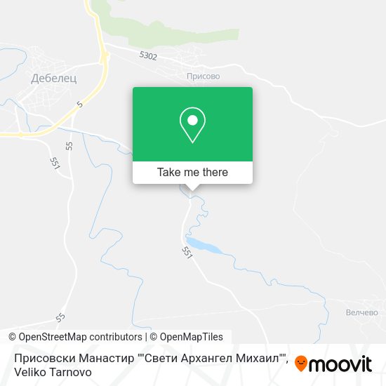 Карта Присовски Манастир "Свети Архангел Михаил"
