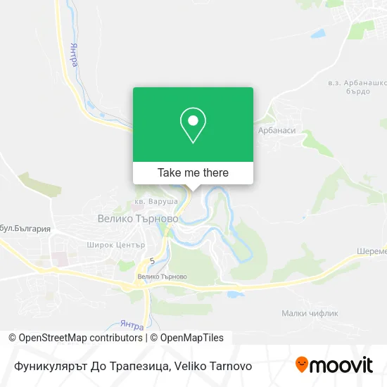 Карта Фуникулярът До Трапезица