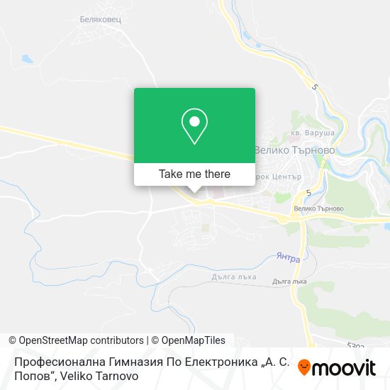 Карта Професионална Гимназия По Електроника „А. С. Попов“