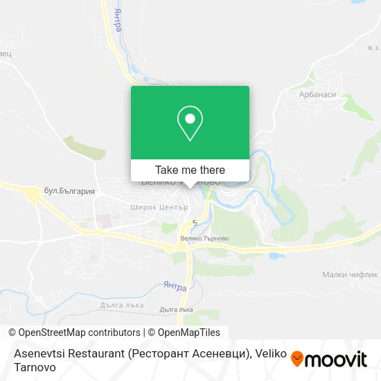 Карта Asenevtsi Restaurant (Ресторант Асеневци)