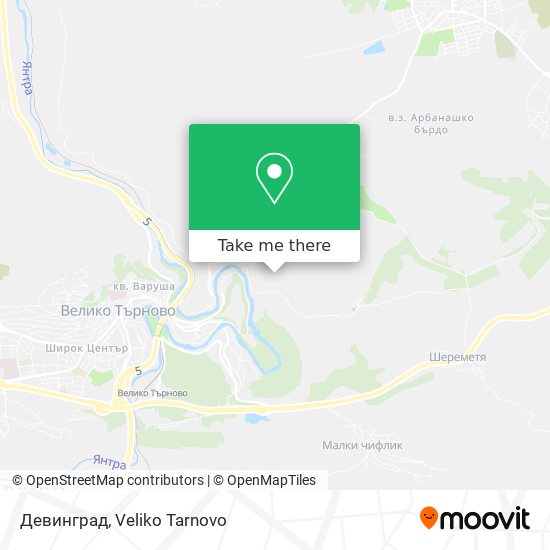 Карта Девинград