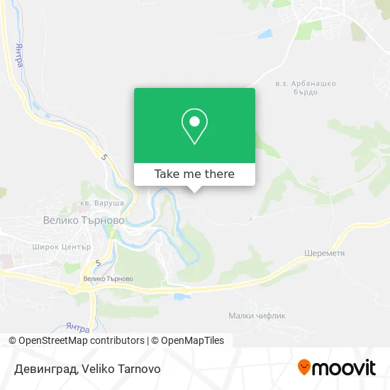 Девинград map