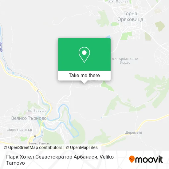 Карта Парк Хотел Севастократор Арбанаси
