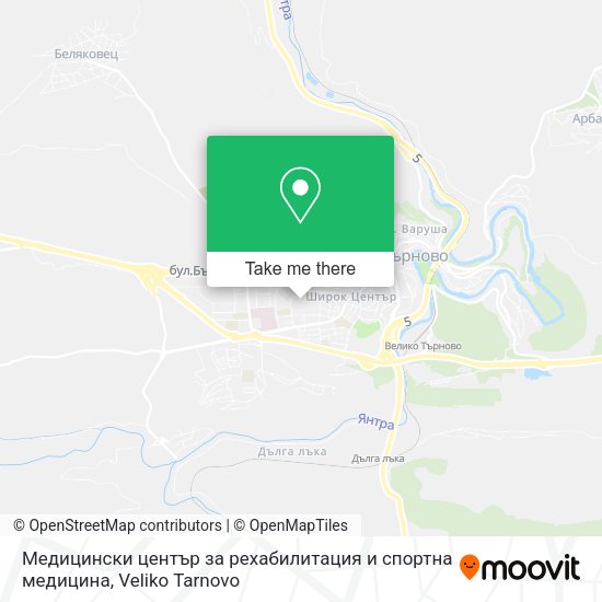 Карта Медицински център за рехабилитация и спортна медицина
