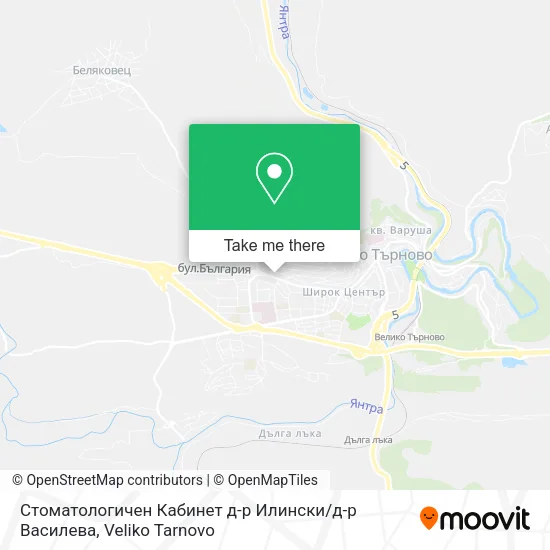 Карта Стоматологичен Кабинет д-р Илински / д-р Василева