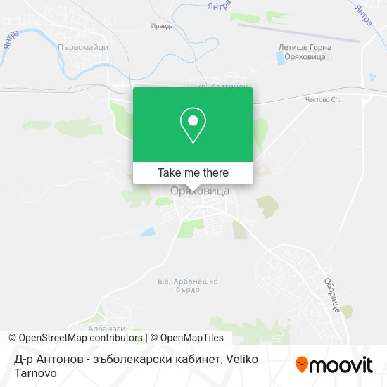 Карта Д-р Антонов - зъболекарски кабинет