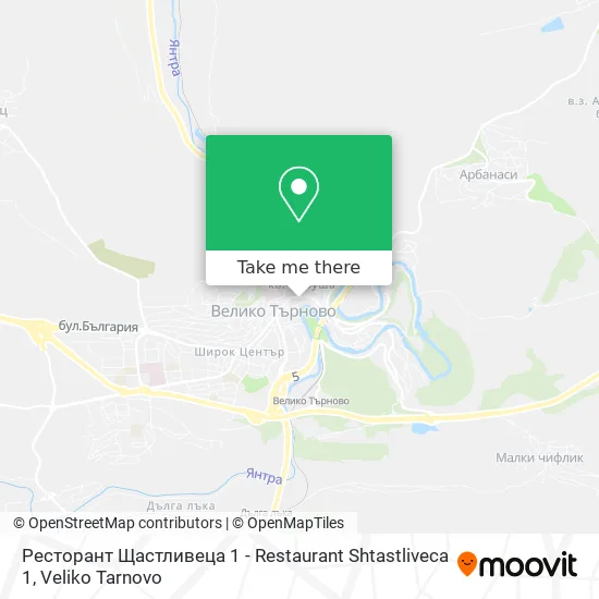 Ресторант  Щастливеца  1 - Restaurant  Shtastliveca  1 map