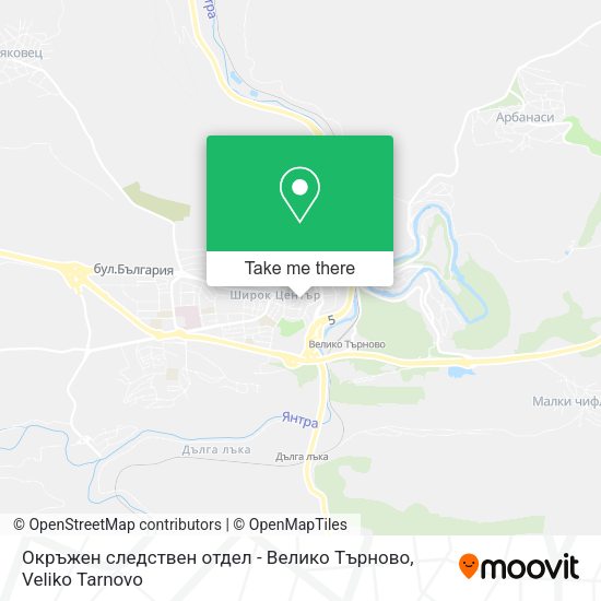 Карта Окръжен следствен отдел - Велико Търново