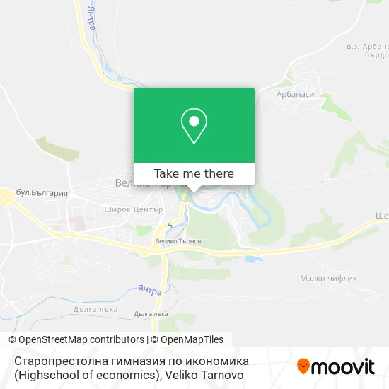 Старопрестолна гимназия по икономика (Highschool of economics) map