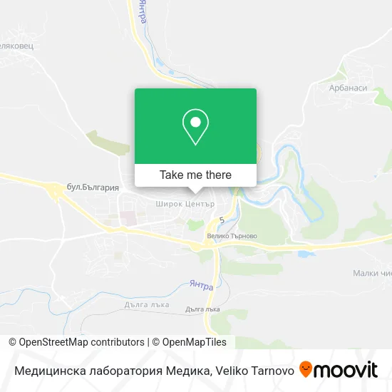 Карта Медицинска лаборатория Медика