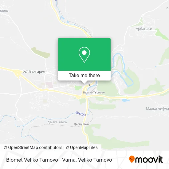 Карта Biomet Veliko Tarnovo - Varna