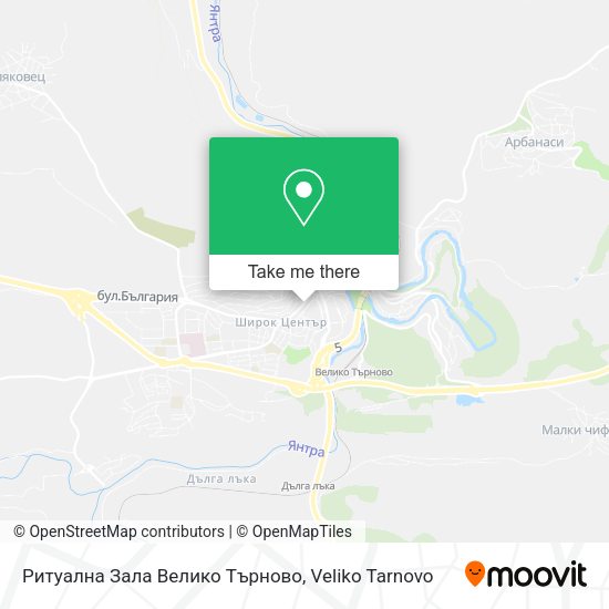 Карта Ритуална Зала Велико Търново