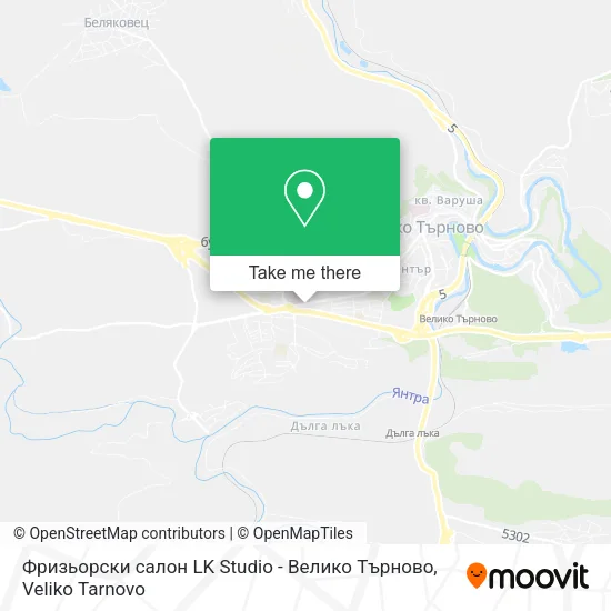 Карта Фризьорски салон LK Studio - Велико Търново