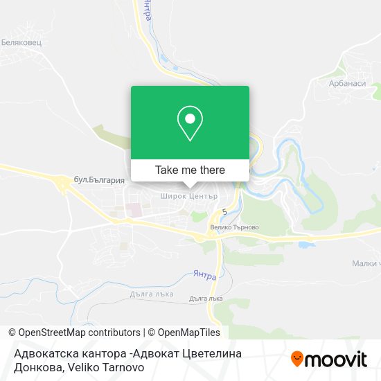 Карта Адвокатска кантора -Адвокат Цветелина Донкова