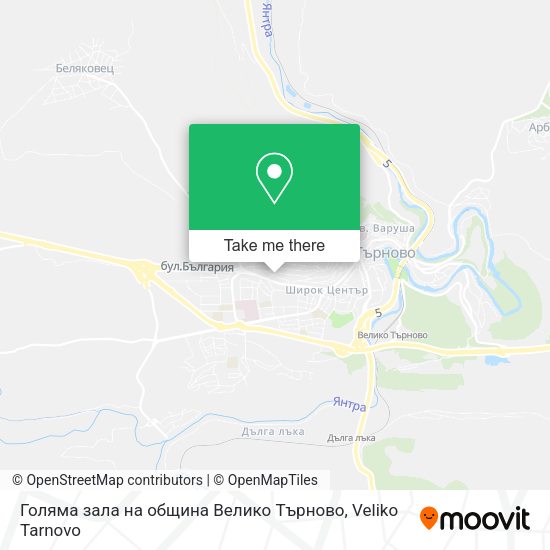 Карта Голяма зала на община Велико Търново