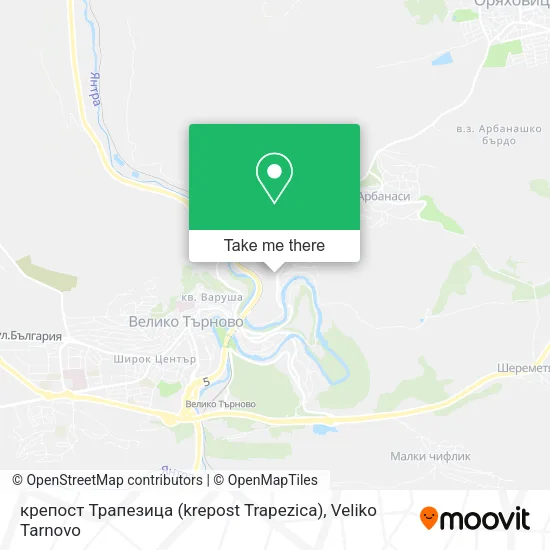 Карта крепост Трапезица (krepost Trapezica)