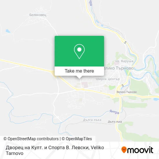 Карта Дворец на Култ. и Спорта В. Левски