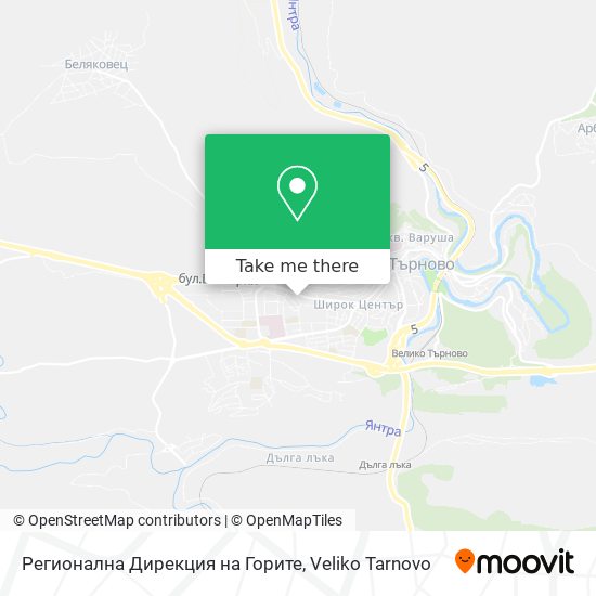 Карта Регионална Дирекция на Горите