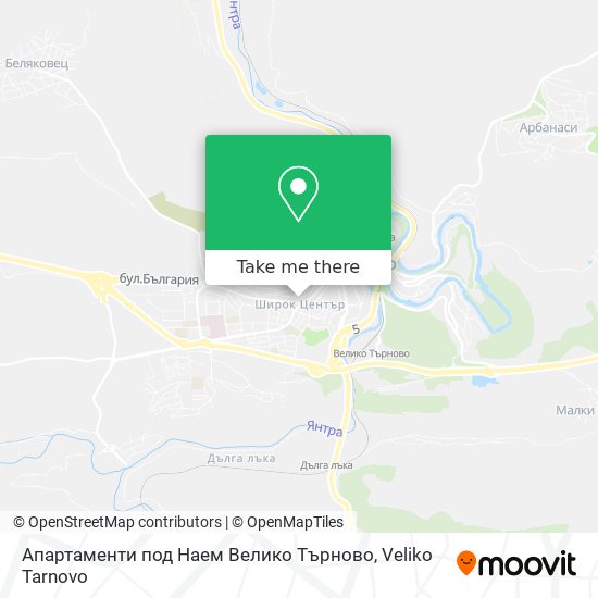 Карта Апартаменти под Наем Велико Търново