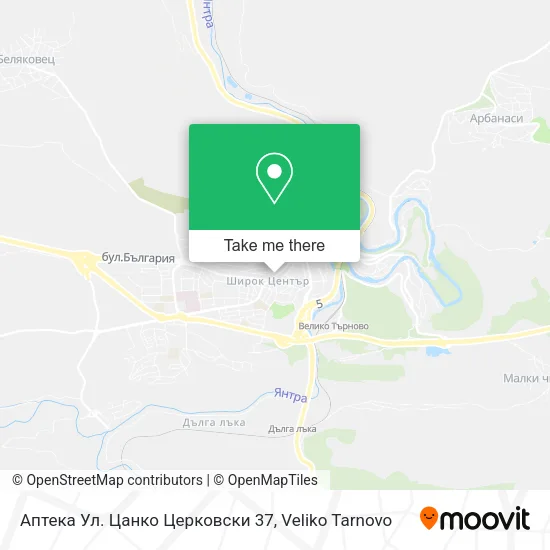 Карта Аптека Ул. Цанко Церковски 37
