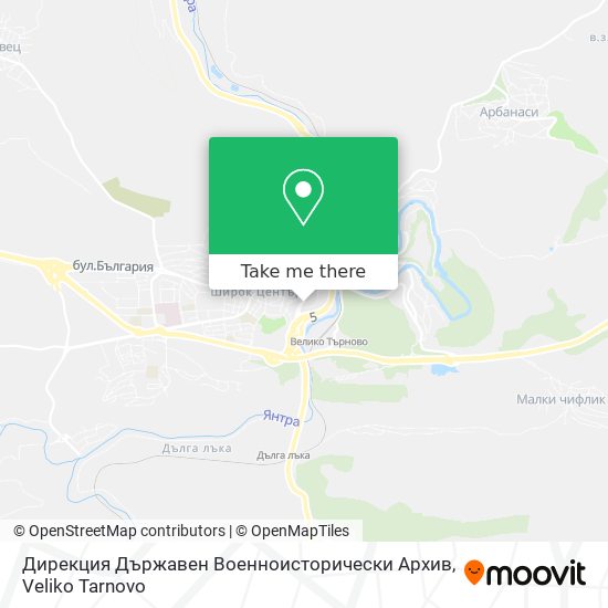 Дирекция Държавен Военноисторически Архив map