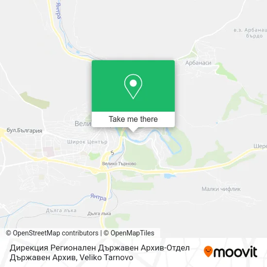 Карта Дирекция Регионален Държавен Архив-Отдел Държавен Архив