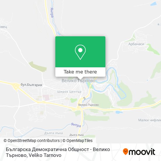 Карта Българска Демократична Общност - Велико Търново