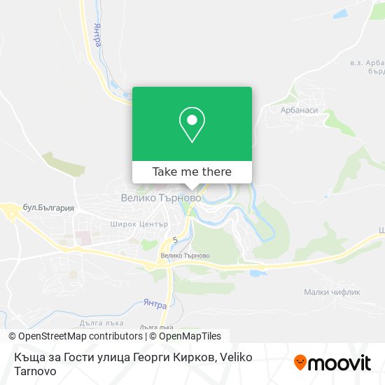 Карта Къща за Гости улица Георги Кирков