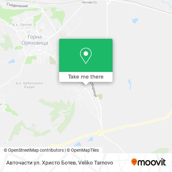Карта Авточасти ул. Христо Ботев