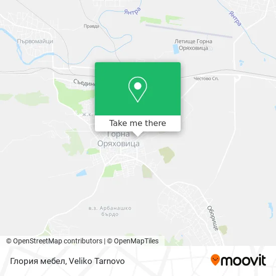 Глория мебел map