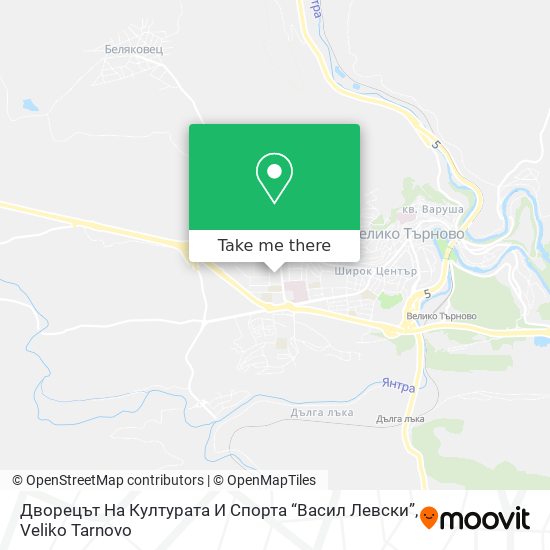 Карта Дворецът На Културата И Спорта “Васил Левски”