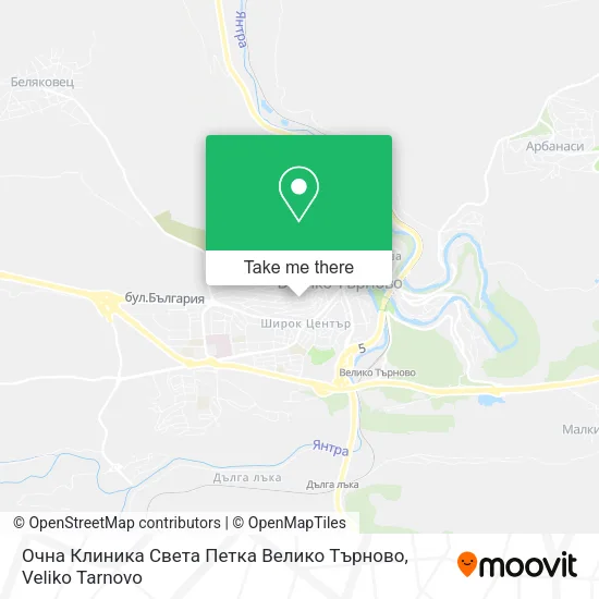 Карта Очна Клиника Света Петка Велико Търново