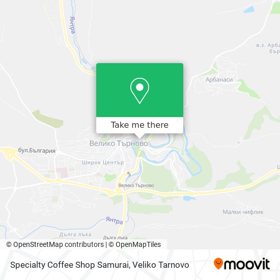 Specialty Coffee Shop Samurai map